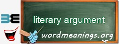WordMeaning blackboard for literary argument